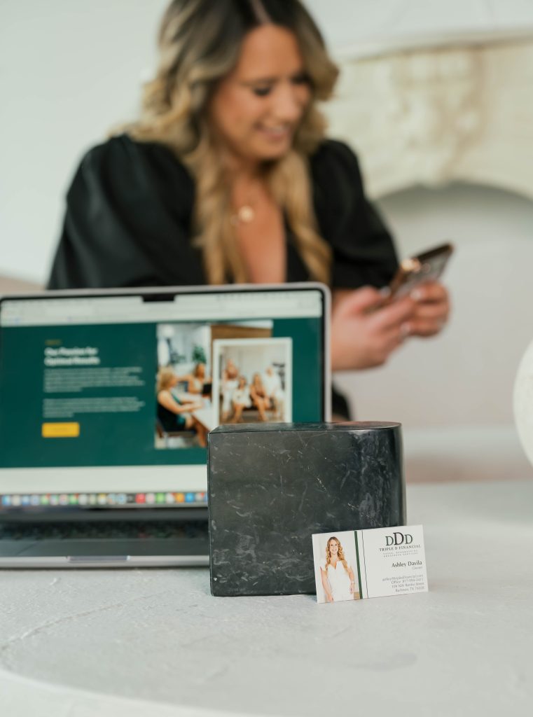 Triple D Financial professional working at desk with business materials